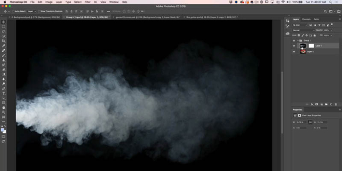 Billowing Smoke Text